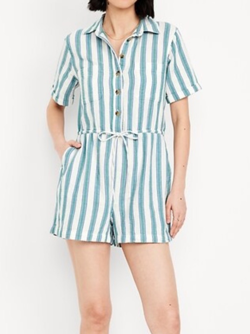 Old Navy gauzey striped romper